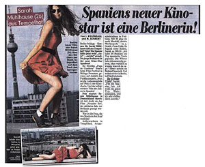 Sarah Mühlhause in Bild Zeitung